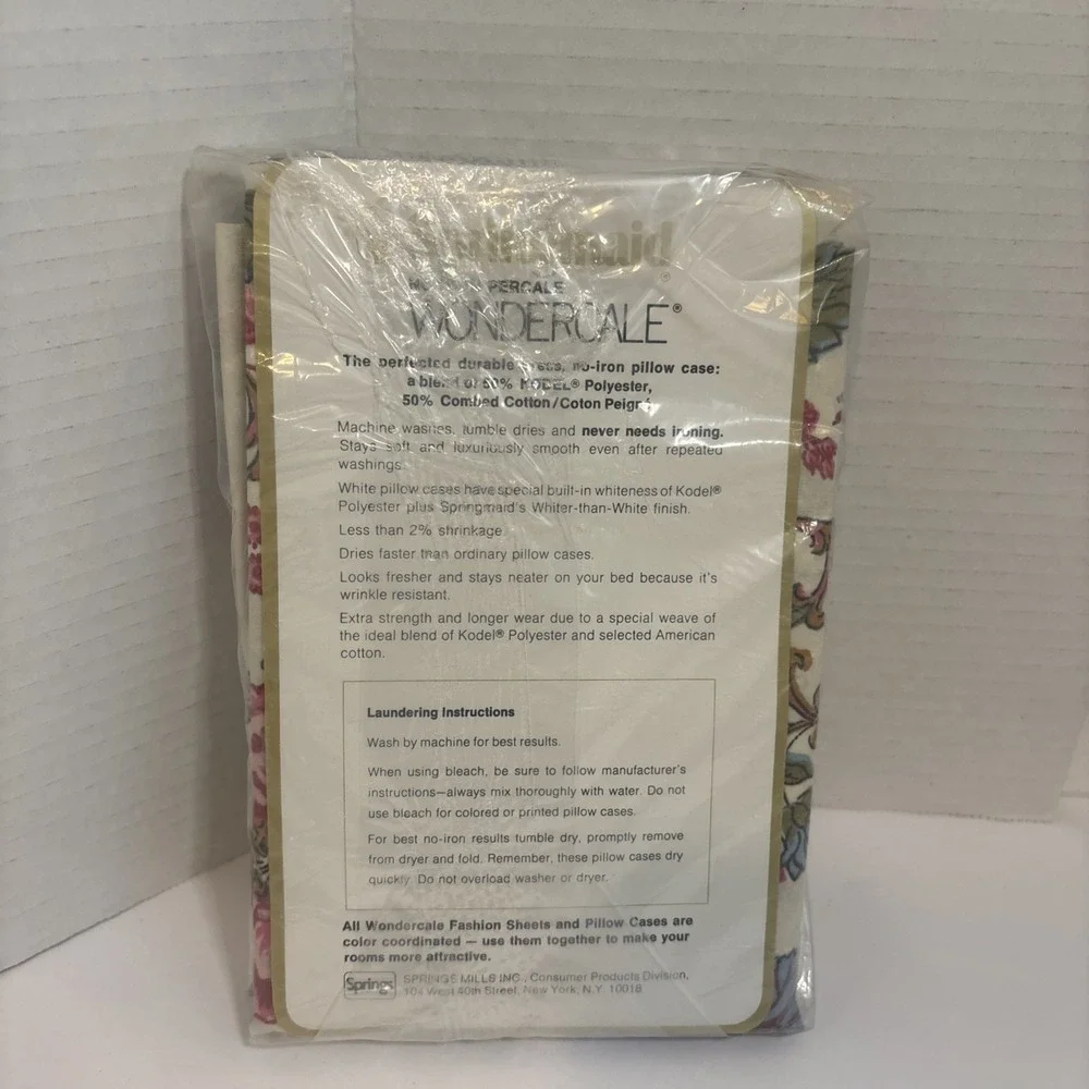 NOS Vintage Springmaid Metropolitan Museum of Art Two King Size Pillowcases USA